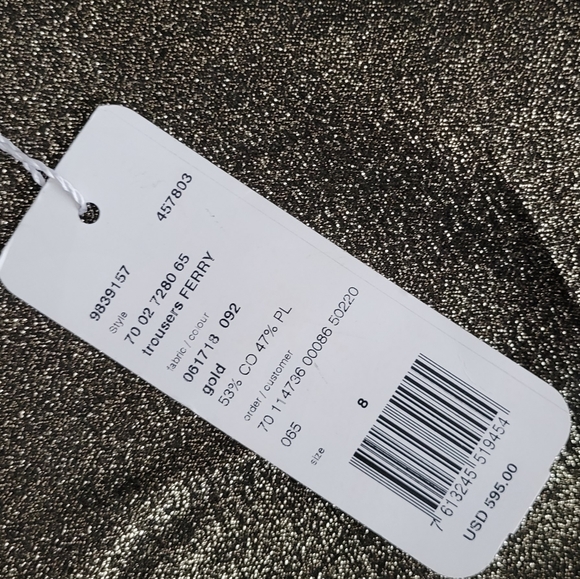 Akris Punto Gold Metallic Pants - Picture 5 of 5